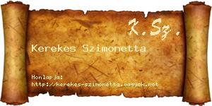 Kerekes Szimonetta névjegykártya